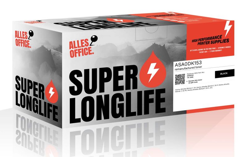 Superlonglife Konica Minolta A0DK153 / TN-318K Toner schwarz